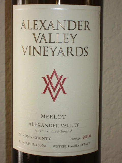 Behind the Cork™ - 2010 Alexander Valley Vineyards Merlot